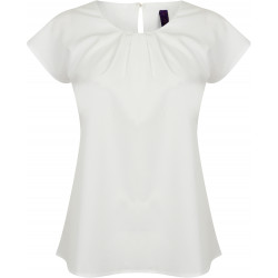 Henbury Top col pliss� femme