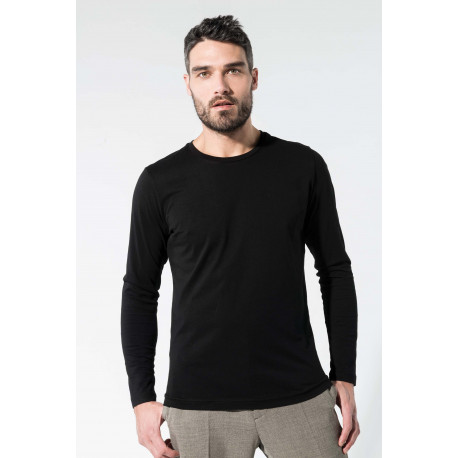 Kariban T-shirt coton BIO col rond manches longues homme