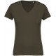 Kariban T-shirt coton bio col V femme