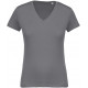 Kariban T-shirt coton bio col V femme