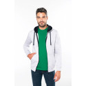 Kariban Sweat-shirt zipp� capuche contrast�e