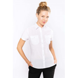 Kariban Chemise pilote manches courtes femme