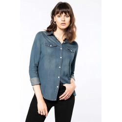 Kariban CHEMISE DENIM MANCHES LONGUES FEMME