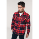 Kariban Sherpa-lined checked SHIRT JACKET