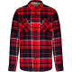 Kariban Sherpa-lined checked SHIRT JACKET