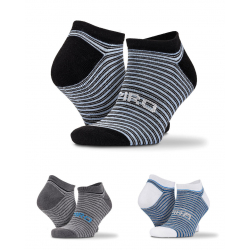 Spiro 3-Pack Mixed Stripe Sneaker Socks