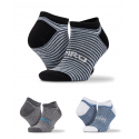 Spiro 3-Pack Mixed Stripe Sneaker Socks