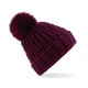 Beechfield Popcorn Fur Pom Pom Beanie