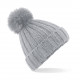 Beechfield Verbier Fur Pop Pom Chunky Beanie