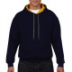 Gildan Heavy Blend Adult Contrast Hooded Sweat