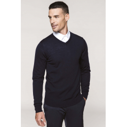 Kariban Pullover m�rinos col V homme