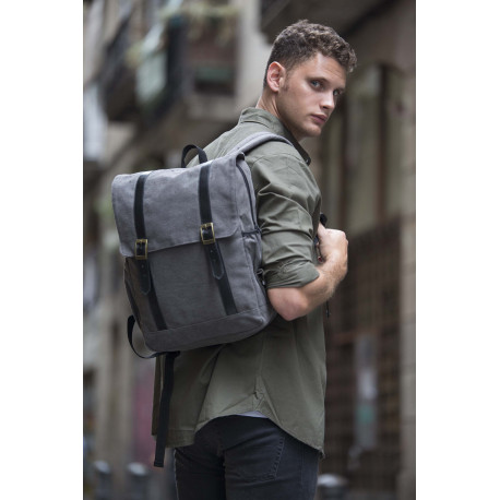 Kimood FLAP-TOP CANVAS BACKPACK