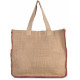 Kimood JUTE BAG WITH CONTRAST STITCHING