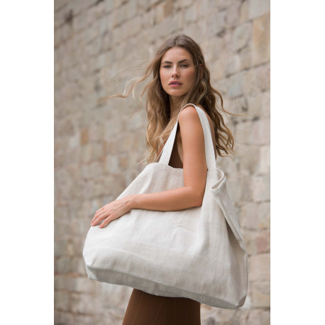 Kimood Grand sac de shopping fourre-tout esprit rustique