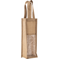 Kimood Sac porte bouteille en jute