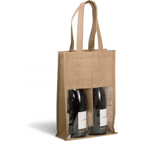 Kimood Sac porte bouteilles en jute