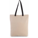 Kimood Sac shopping � soufflet avec poign�e contrast�e