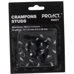 Proact BO�TE DE 12 CRAMPONS ALU/NYLON CONIQUES