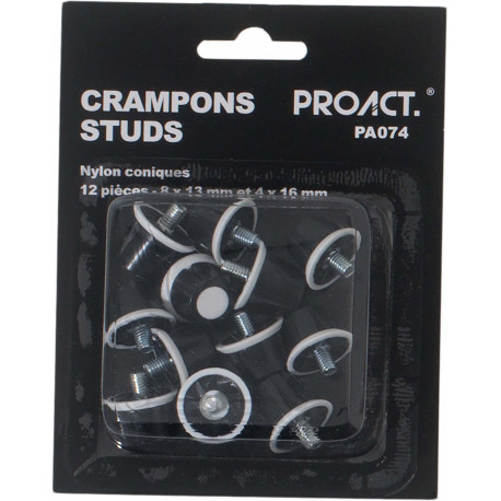 Proact BO�TE DE 12 CRAMPONS NYLON CONIQUES