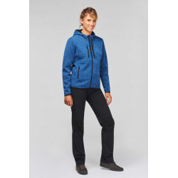 Proact Ladies� heather hooded jacket