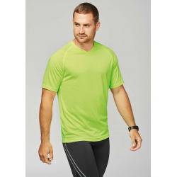 Proact T-shirt de sport manches courtes col v homme