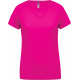 Proact T-shirt de sport manches courtes col v femme