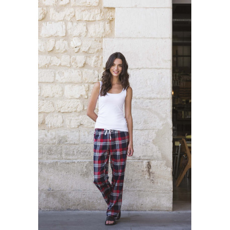 Skinni Fit Pantalon femme � motif tartan