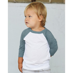 Bella+Canvas Toddler 3/4 Sleeve Baseball Tee