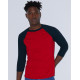 American Apparel Unisex Poly-Cotton 3/4 Sleeve Raglan T-Shirt