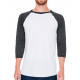 American Apparel Unisex Poly-Cotton 3/4 Sleeve Raglan T-Shirt