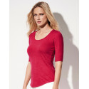 Anvil Women´s Tri-Blend Deep Scoop 1/2 Sleeve Tee