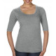 Anvil Women´s Tri-Blend Deep Scoop 1/2 Sleeve Tee