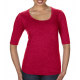 Anvil Women´s Tri-Blend Deep Scoop 1/2 Sleeve Tee