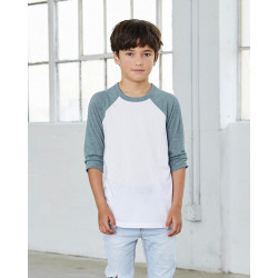 Bella+Canvas Youth 3/4 Sleeve Baseball Tee