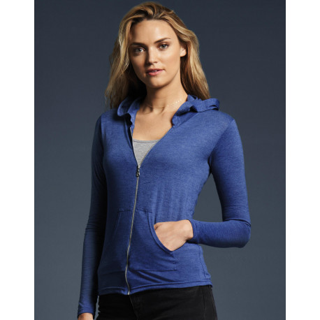 Anvil Womens´ Tri-Blend Full Zip Hooded Jacket