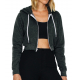 American Apparel Women´s Flex Cropped Zip Hooded Sweat